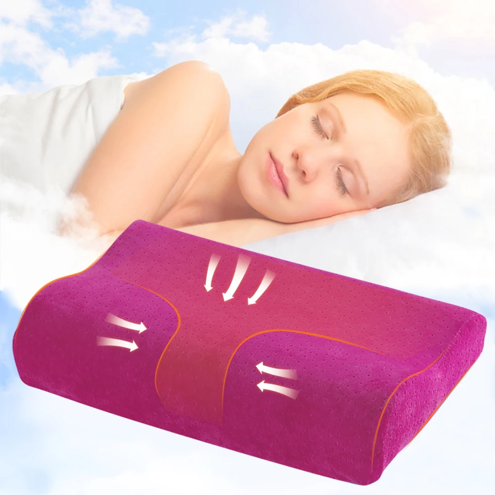 Urijk пены памяти постельные принадлежности подушки в форме бабочки расслабить шеи защиты ортопедические медленный отскок для цервикального здоровья