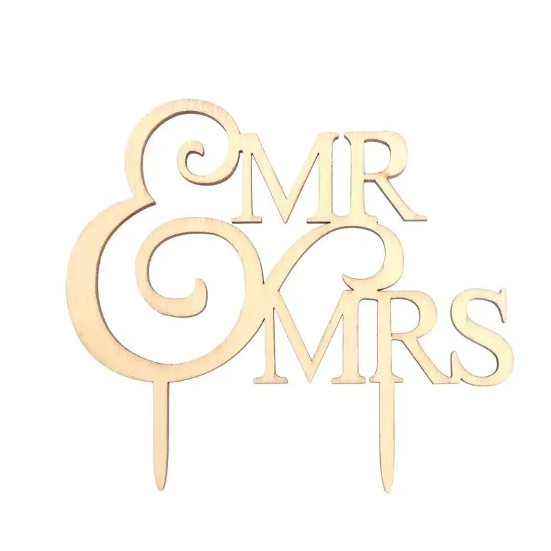 1 шт. дерево Mr Mrs свадебный торт Топпер кекс топперы украшение торта верхушка