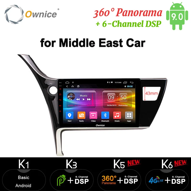 Ownice 10 1 &quot360 Panorama DSP Android Octa Core автомобильный dvd-плеер DVR OBD 4G LTE SPDIF GPS Navi для Toyota Corolla