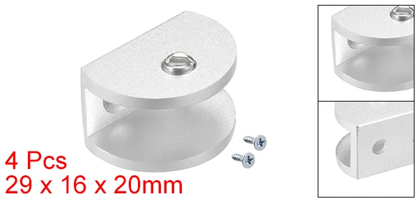 Middle 8-10mm 4pcs Uxcell 2/4/10 шт. Стекло кронштейны для полок Регулируемый Алюминий сплав Держатель Полукруглый для детей в возрасте от 5 8/8-10/10-12 мм Толщина - Цвет: Middle 8-10mm 4pcs