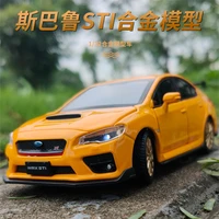 1/32 Subarus WRX STI Alloy Sports Car Model Diecast Simulation Metal Toy Car Model Sound and Light Collection Childrens Toy Gift 2