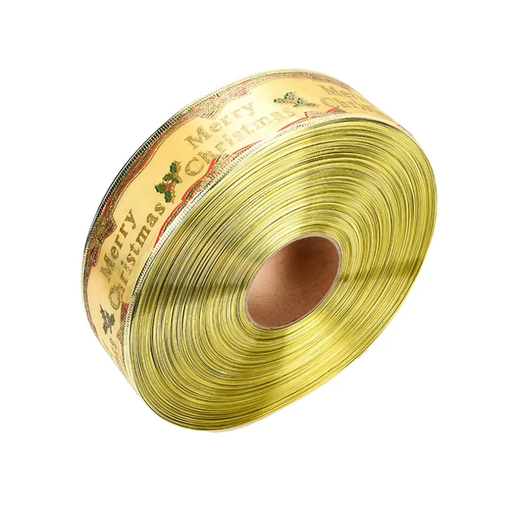 Christmas Decorations Items 5Cm High-Grade Printed Ribbon Diy Creative Fashionable Hand-Woven Ribbon