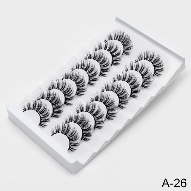 3D Faux Mink Lashes Natural False Eyelashes Dramatic Volume Fake Lashes Makeup Eyelash Extension Silk Eyelashes