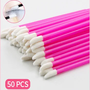 

50Pcs Disposable Makeup Brushes Eyelash Soft Brush Cotton Stick Eyelashes Extension Cleaning Removing Swab Make Up Beauty Tools