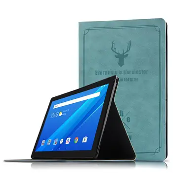 

Fashion Deer head PU Leather Case For Lenovo Tab E10 TB-X104F TB-X104L 10.1 inch Tablet Protective Flip Stand cover Coque+pen
