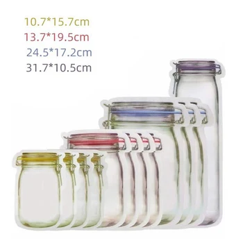 

Snack Storage Bags Pouch Organizer Waterproof Portable Sealed Transparent
