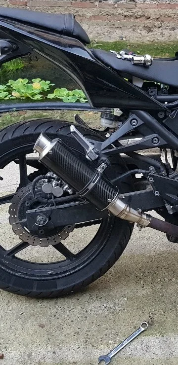 GT Motor E MARK выхлопная средняя труба мотоцикла + глушитель из углеродного волокна