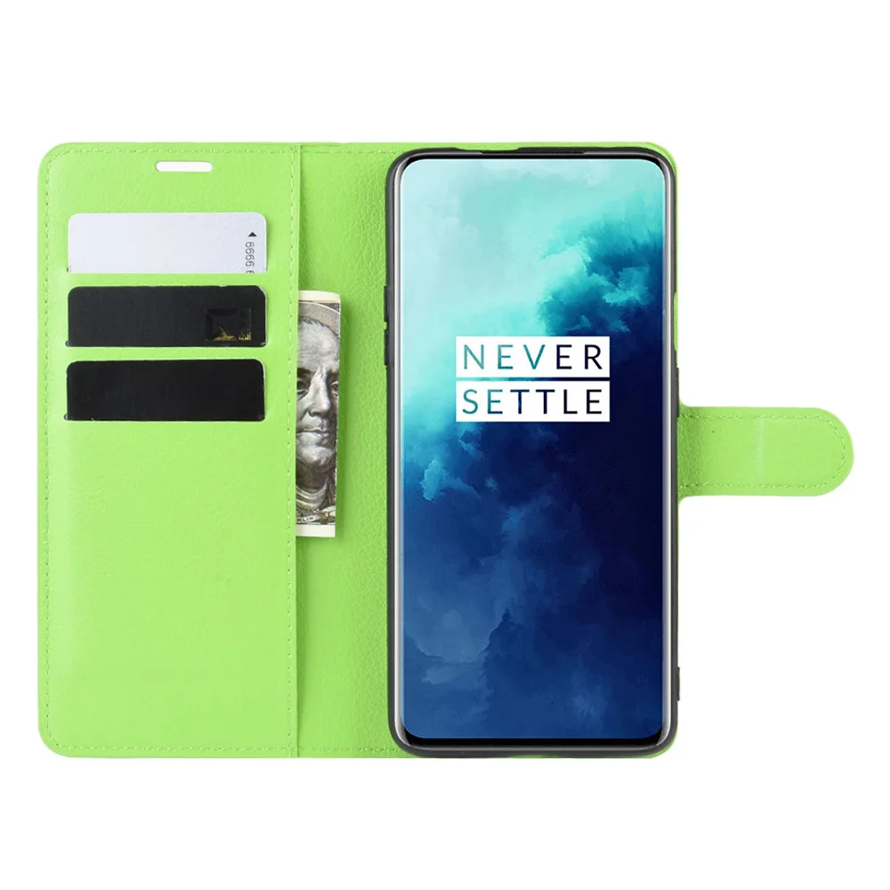 Чехол для Oneplus One Plus 7T Pro, роскошный флип-чехол из искусственной кожи с текстурой личи, кожаный чехол-бумажник для Oneplus7T Pro mlaren Edition, чехол-подставка для телефона