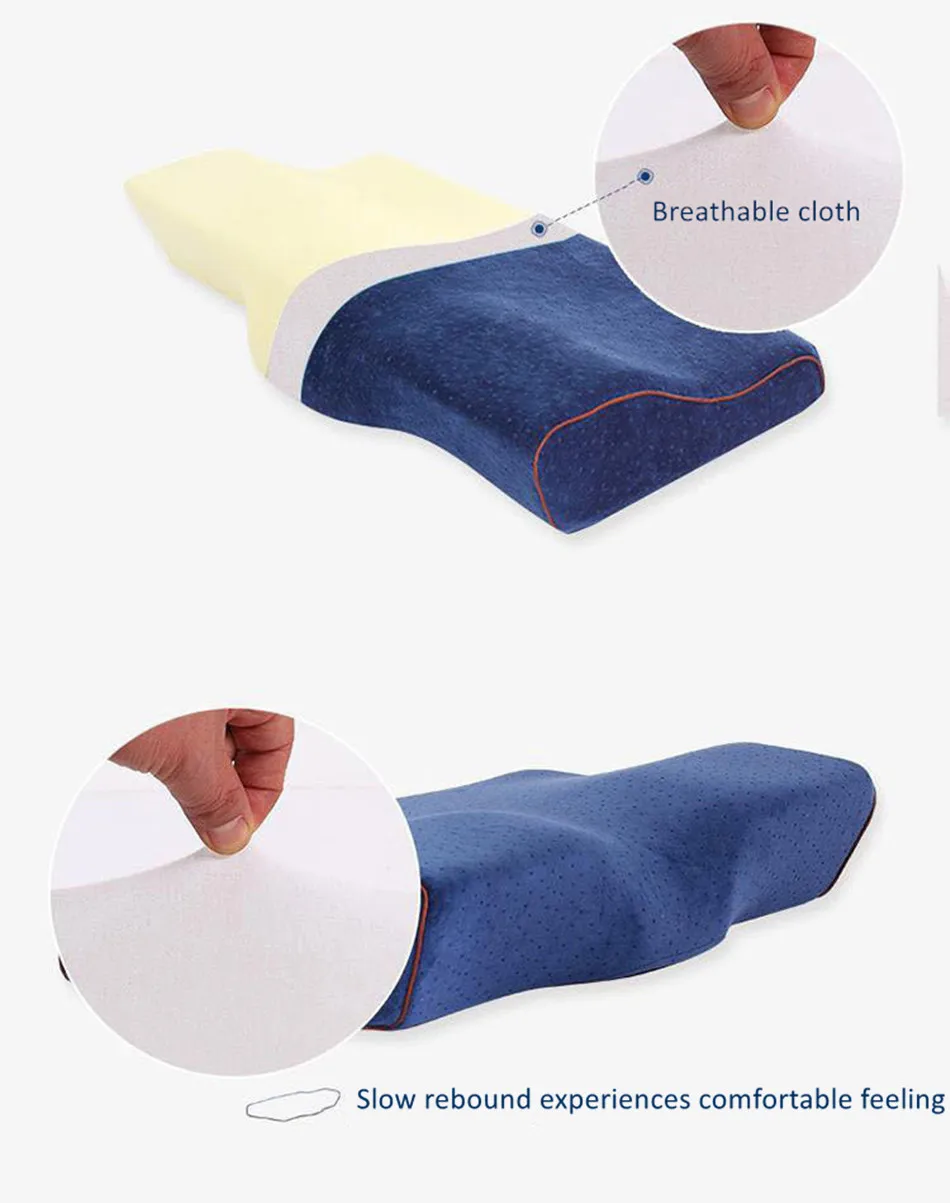ROSSONIX подушка с эффектом памяти, защитная подушка с медленным отскоком в форме бабочки, дорожная подушка для здоровья, Шейная подушка для шеи, подушка для подушки