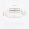 Golden Mirror Tray Cosmetic Container Jewelry Organizer Case Bathroom Storage Lipstick Necklace Desktop pantry organizer cake 6