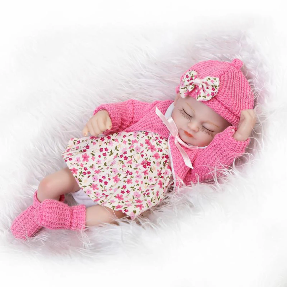 

12inch 25cm Reborn Bebe Dolls Miniature Newborn Baby Toys for Children Soft Silicone Vinyl Real Touch Kids Gifts Toys Playmates