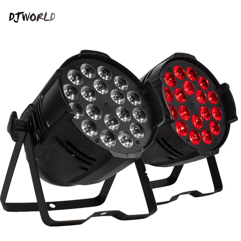 Djworld 2 шт. светодиодный светильник Par 18x18 Вт RGBWA + UV 6IN1 из литого алюминия PowerCon эффект
