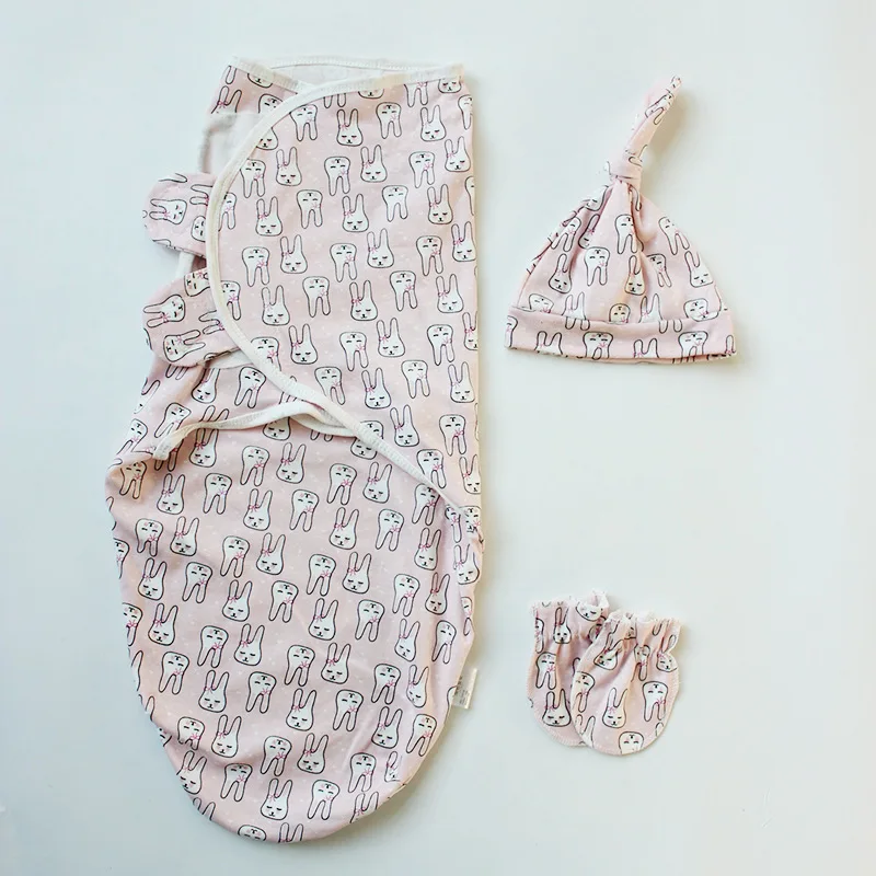 Детское муслиновое Пеленальное мягкое спальное одеяло, органическое хлопковое постельное белье, банное полотенце, аксессуары для фотографирования новорожденных - Цвет: Pink Rabbit