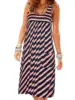 Fashion striped dress large size summer dress  loose simple sleeveless dress women's clothing ► Photo 3/6