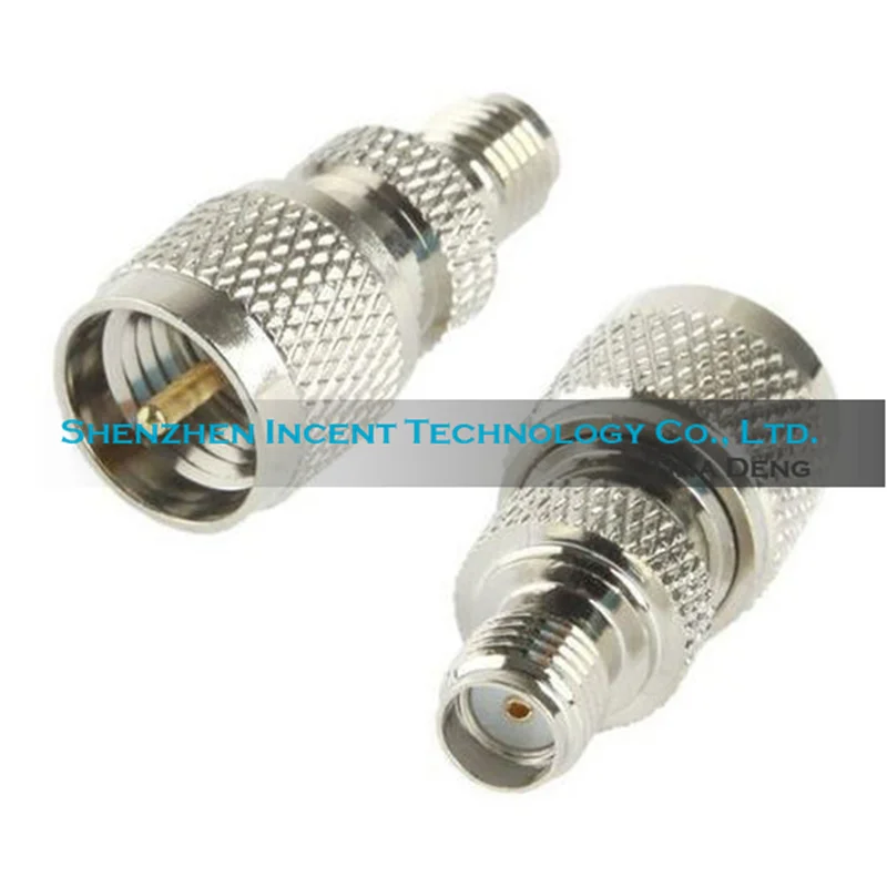 VOIONAIR 10 pcs/lot SMA Female to Mini UHF Male Nickelplated Straight Coaxial Adapter