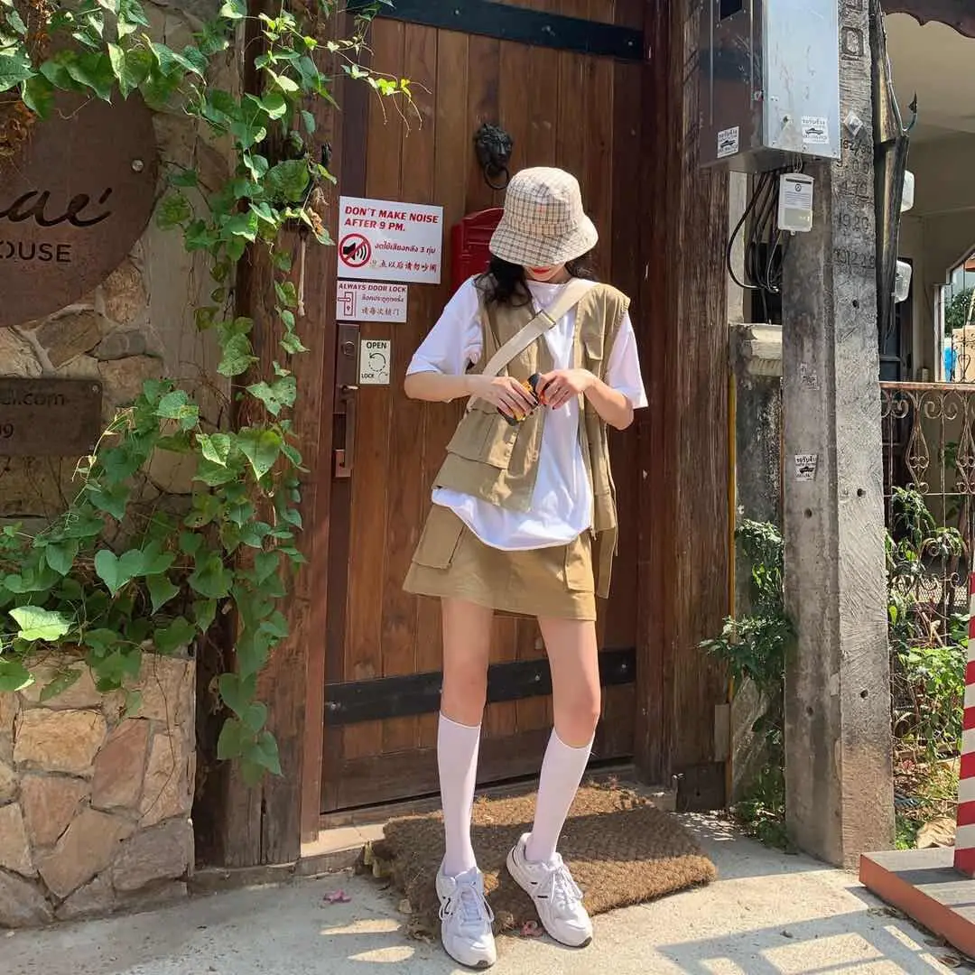 

Photo Shoot 2019 WOMEN'S Dress Summer Korean-style Small Workwear Thin Waistcoat Coat + High Waist Skirt Short Skirt