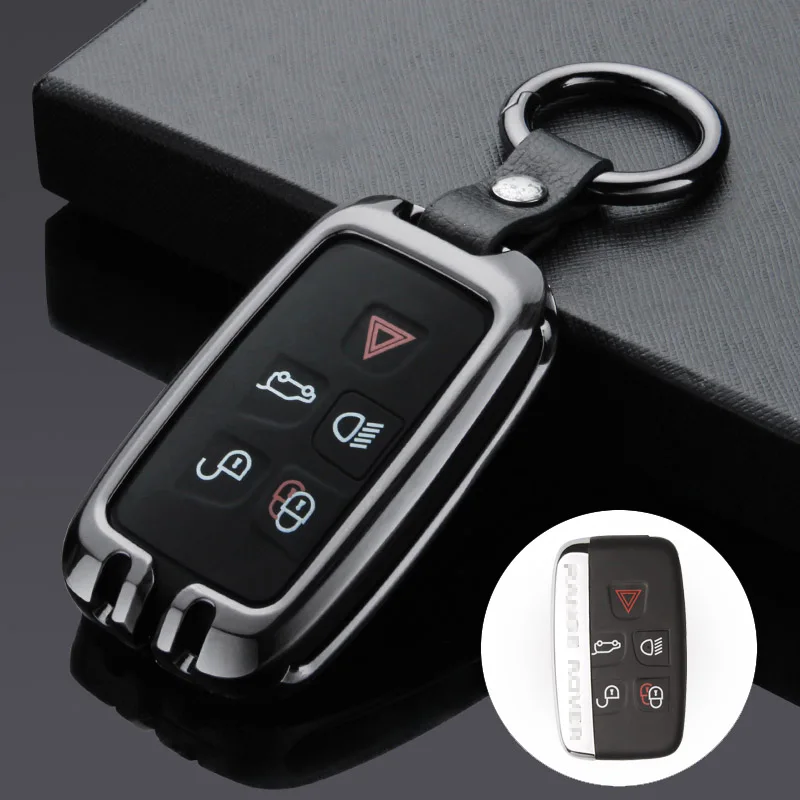 A black ring set Автомобильный чехол для ключей, брелок для Land Rover Range Rover Sport Vogue Evoque freelander 2 Jaguar XE XJ XJL XF, автомобильный Стильный чехол для ключей - Название цвета: A black ring set