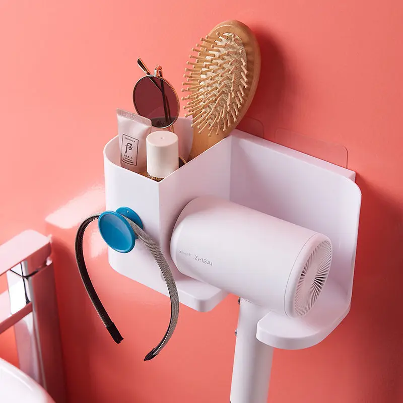 

Multifunctional toilet hair dryer rack, simple and practical style, finishing rack, punch-free rack, multi-purpose storage rack