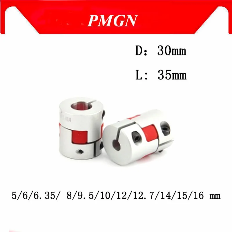 

High quality 1PCS D30L35 10*14mm 5/6/6.35/ 8/9.5/10/12/12.7/14/15/16mm Flexible Plum Shaft Coupling CNC Stepper Motor Coupler