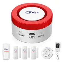 CPVan, CP6, WiFi, система сигнализации, наборы, домашняя сигнализация, беспроводная, умная сигнализация, работающая с Alexa, DIY, домашняя охранная система безопасности