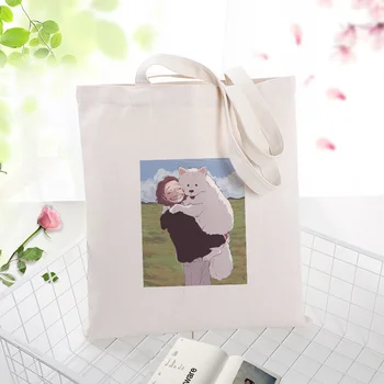 

Canvas Handbag Shopping Bag illustration art Tote Bag Text DIY Daily Use Custom Print Logo Eco Reusable Recycle