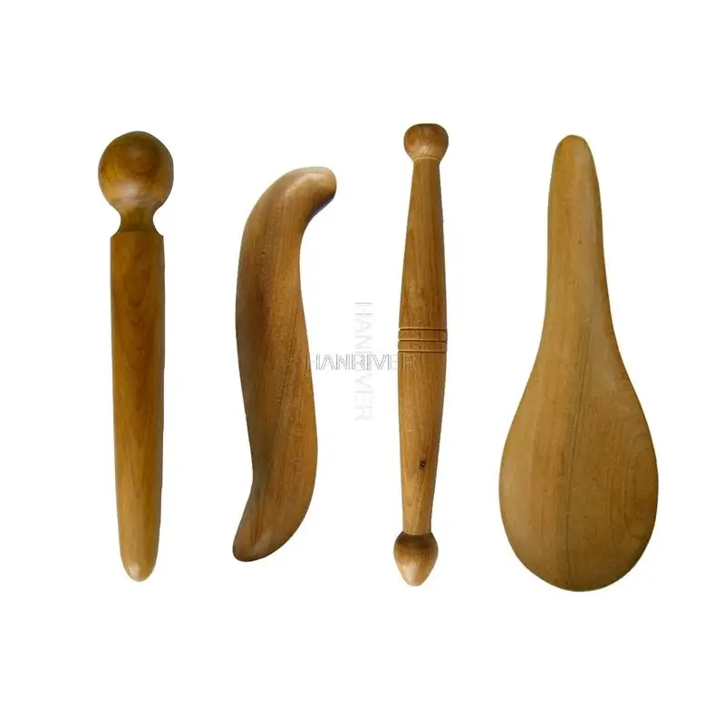 4 Pezzi Di Legno Profumato Frassino D'India Legno Agopuntura Stick Massaggiatore Penna Per Agopuntura Meridian Rebar Cono Universale Per Massaggio Ai 