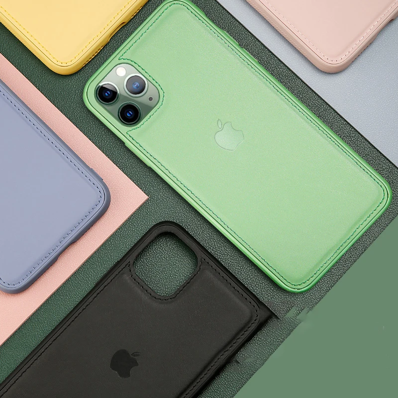 Кожаный чехол для телефона для iPhone11 Pro Max мягкий чехол xs max x xr силиконовый анти-осень 8 plus 7 милый ультратонкий высококачественный