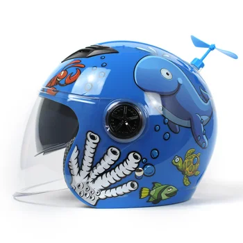 

Blue Children Motorcycle Helmet 4 seasons Casco Moto Open Face Motocross Helmet Safety Off-road Motorbike Helmets Cascos De Moto