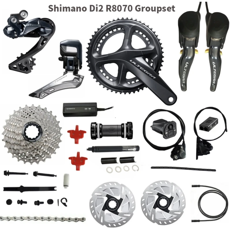Переключатели shimano R8070 Di2 Groupset ULTEGRA гидравлический дисковый тормоз 170/172.5x5 0/34 52/36 53/39