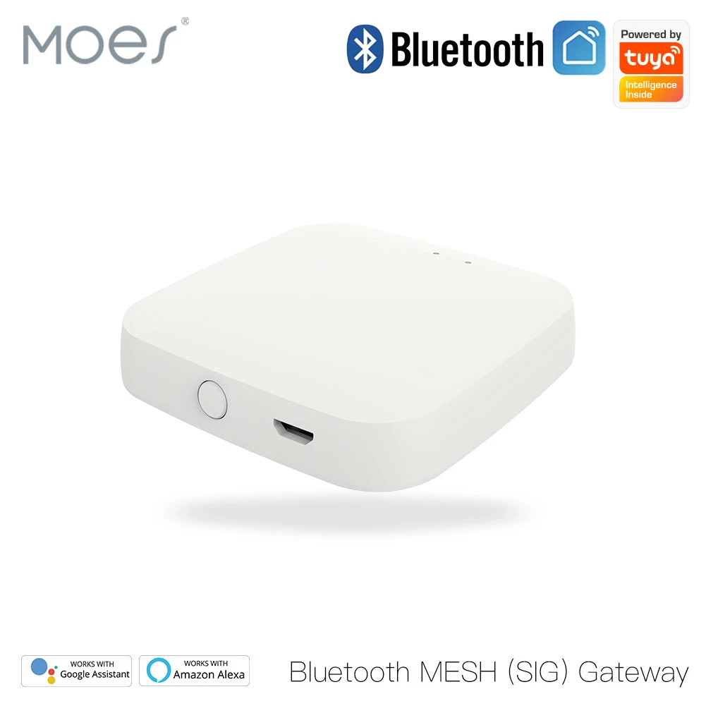 Moes Tuya Smart Wired Multimode Smart Home Gateway ZigBee WiFi Bluetooth Mesh Hub Away Home Safe Mode Alexa Remote Voice Control