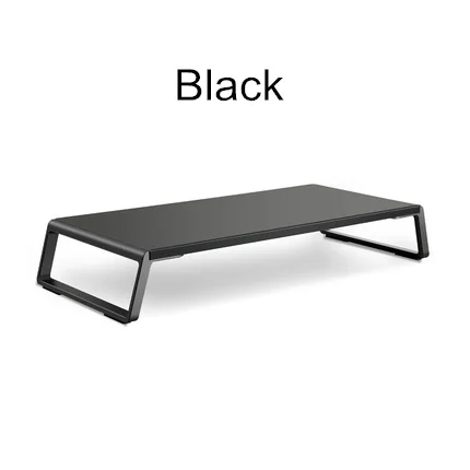 Black Держатель монитора Для iMac MacBook lcd дисплей принтер, настольный органайзер для ноутбука крепкая платформа тв крепление экран повышающая подставка - Цвет: Black