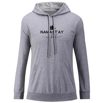 

Namaste in Bed My Brain Is 80% Song Lyrics Womens Ladies Graphic Hoodie Sweatshirt Strings Hooded Top Pullover