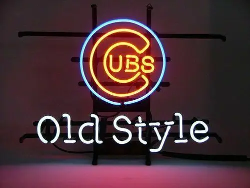 Пользовательские Chicago Cubs старый стиль стеклянный неоновый светильник знак