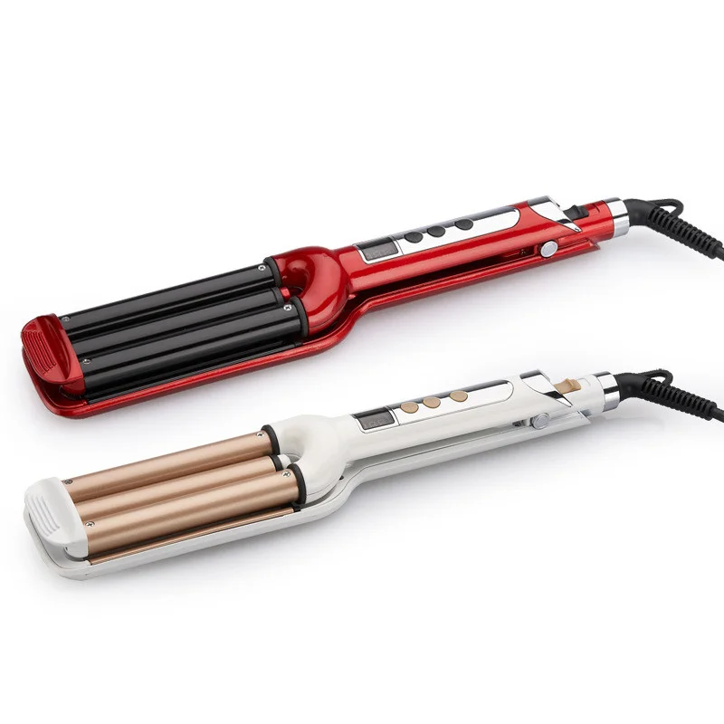 

Hair Curler Artifact Three Tube Curling Curling Iron Liquid Crystal Display Temperature Pear Flower Head Style