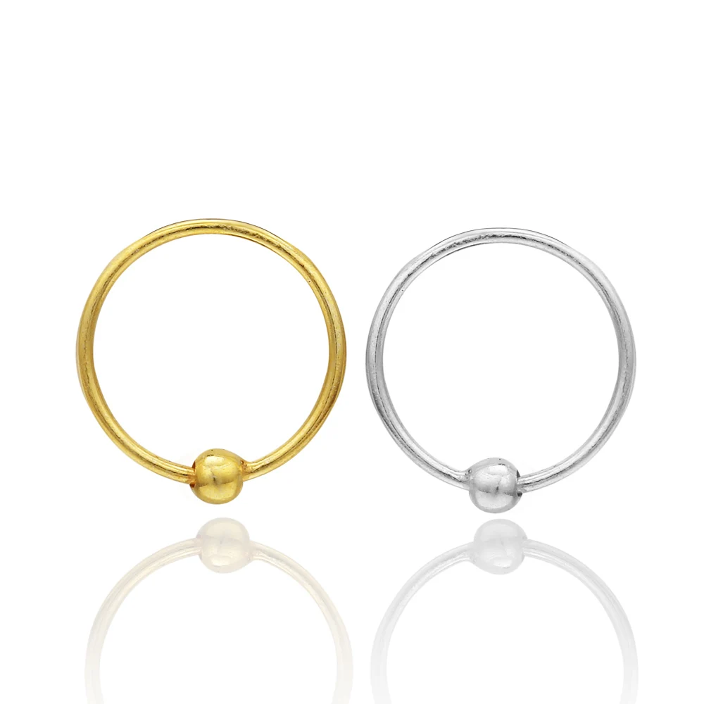 925 Sterling silver Nose ring trendy helix cartilage tragus nose piercing jewelry 6mm 8mm 10mm 20pcs/pack