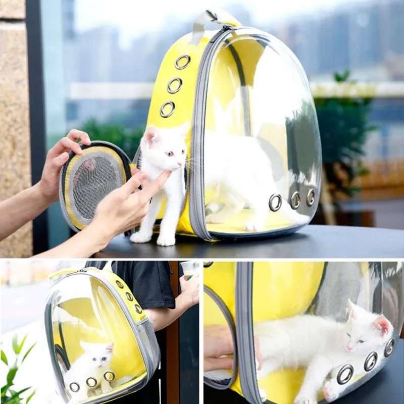 Портативный прозрачный походный рюкзак для собаки, дышащий Щенок Кот котенок, сумка для переноски, упаковка, клетка