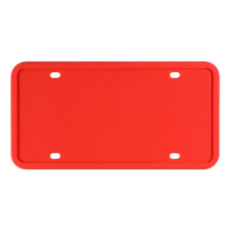 Silicone Universal Car License Plate Frame Scratch-Resistant Rust-Proof Durable Car License Cover Holder Car Exterior Parts - Цвет: R