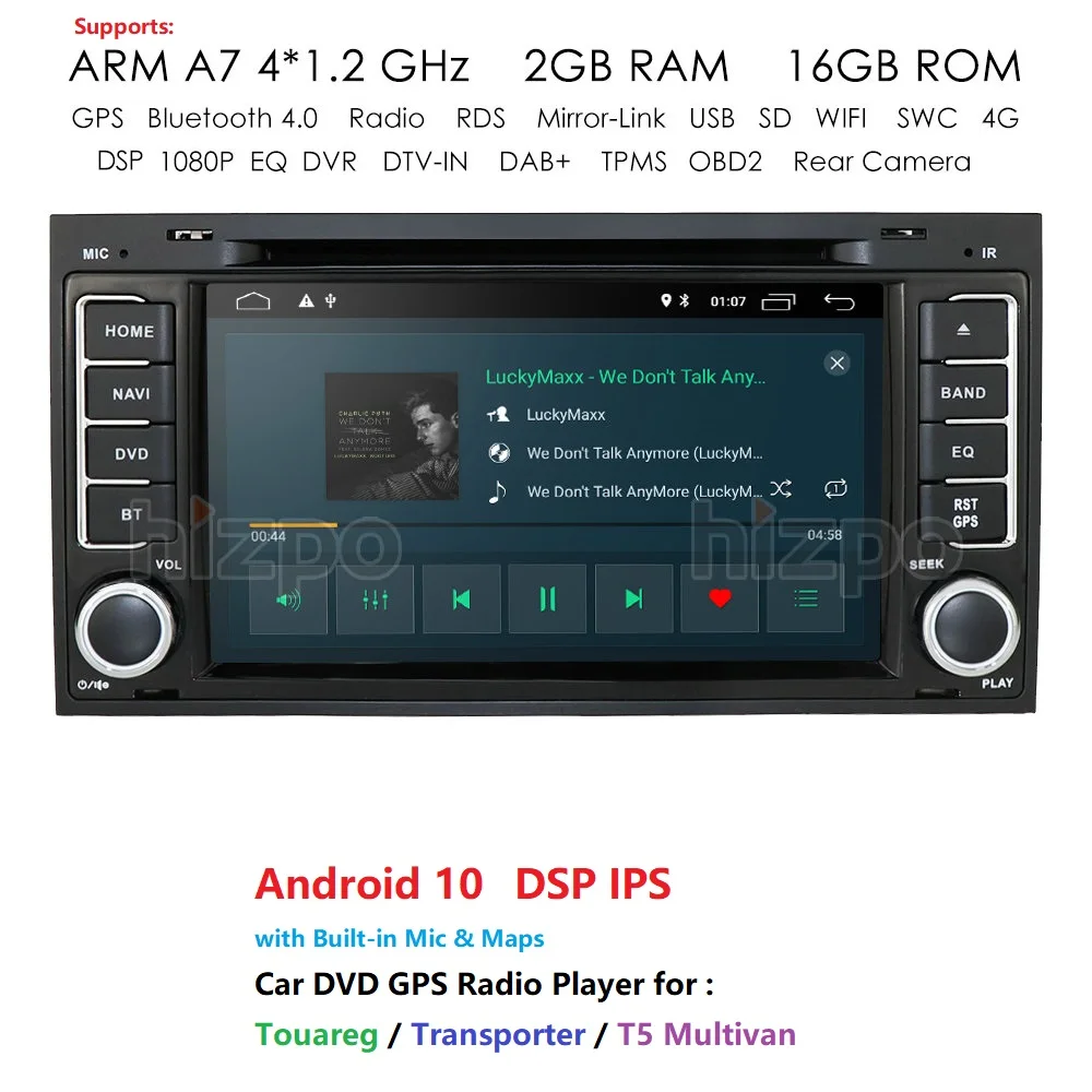 Автомобильный GPS навигатор для Volkswagen Touareg T5 мультифургон транспортер Wi Fi 4g bt радио