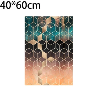 

​Polyester Fiber Floor Mat Carpet Area Rug Decoration Dark Green Gold Black
