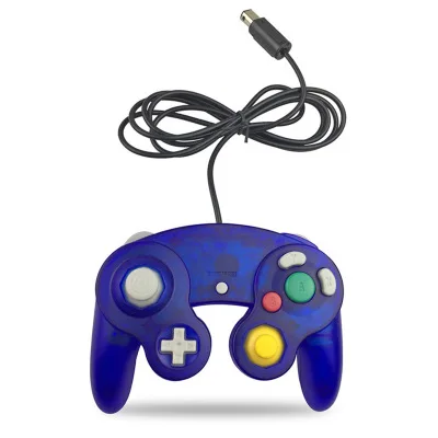 Transparent Blue Проводной геймпад для nintendo NGC ABS одноточечная ручка игровой коврик USB контроллер для NGC/WII - Цвет: Transparent Blue