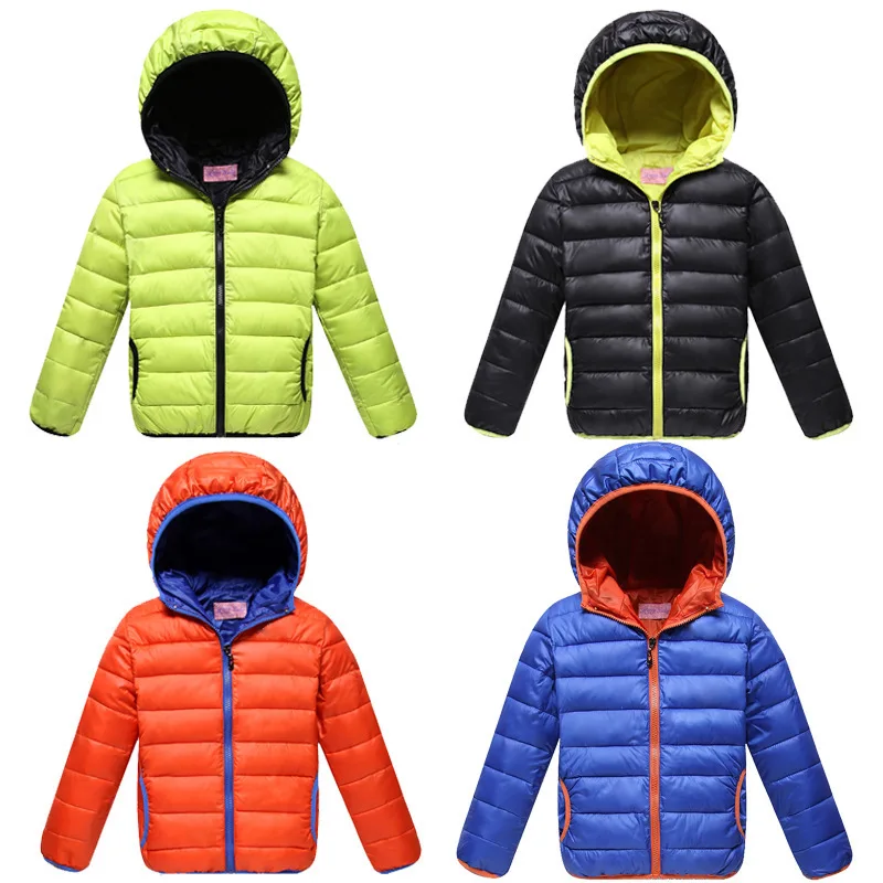

2019 New Style Korean-style Children Lightweight down Jacket Cotton-padded Clothes Warm Coat BOY'S Girls Hooded Fashion Cotton-p