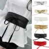 Fashion Women Corset Belt Spring Autumn Wide Ladies Belts For Dresses Pu Leather Self Ties Bow Black White Female Waist Belts ► Photo 2/6