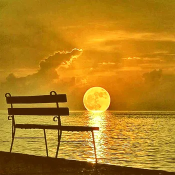 

DIY diamond painting 5d, sea, clouds, sunset afterglow, sea water and day, living room bedroom resin full drill