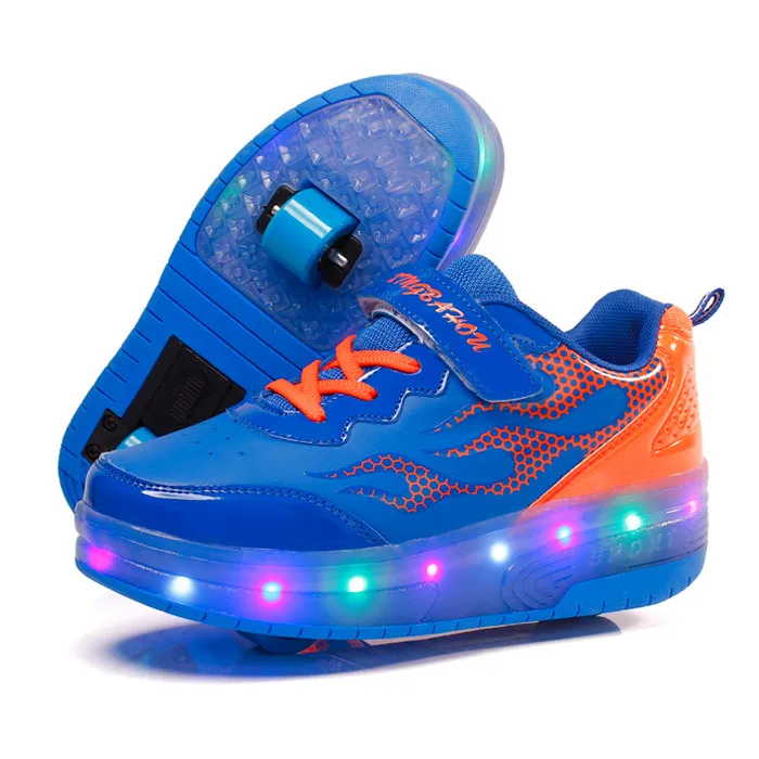 Детская обувь для катания на коньках Детские кроссовки Patins patines de 4 ruedas для мальчиков и девочек Patins Heelys светодиодный мигающий светильник Zapatillas