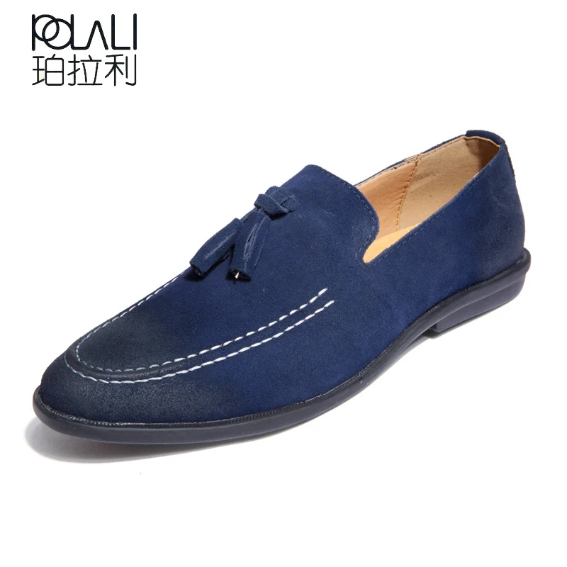 POLALI  Men oxford shoes Breathable Action Leather Men