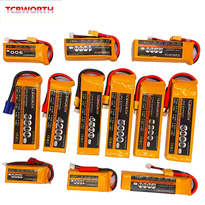 Batterie Drone LiPo 6000mAh T Plug 35C - Haute Capacité