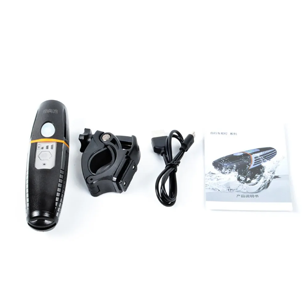 Bicycle LED lamp headlight accessories flashlight mountain bike safety warning waterproof UCB rechargeable bike lights 50A21 (6)