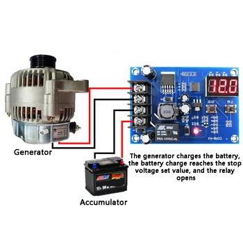 

XH-M603 Charging Control Module Digital LED Display Storage Lithium Battery Charger Control Switch Protection Board 12-24V