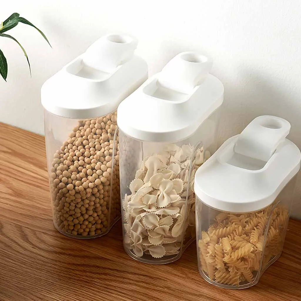 Банка для хранения еды коробка кухня портативный контейнер пластиковый диспенсер для зерновых культур ящик для хранения кухня пищевой для зёрен контейнер для риса
