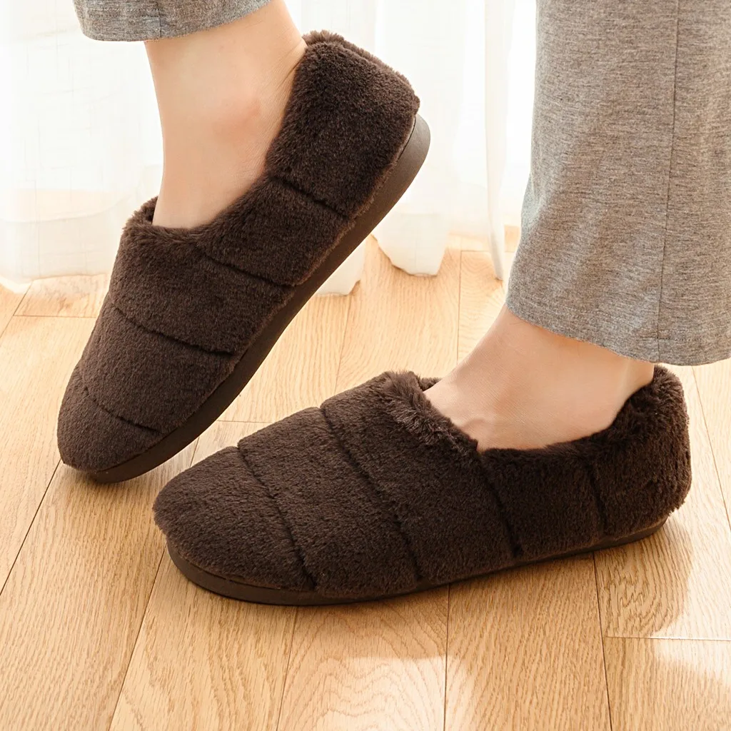 SAGACE winter home slippers soft bottom non-slip comfortable warm couple cotton slippers cotton plush cute cotton slippers